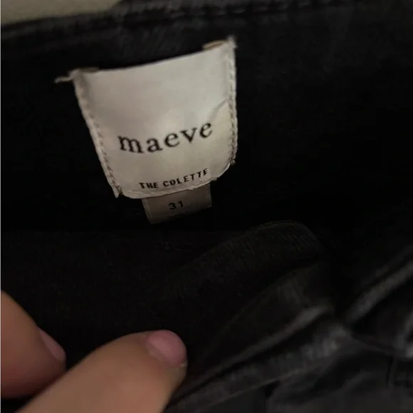 The Colette Denim High-Rise Cropped Wide-Leg Faded Black Jeans by Maeve size 31 - Picture 4 of 16